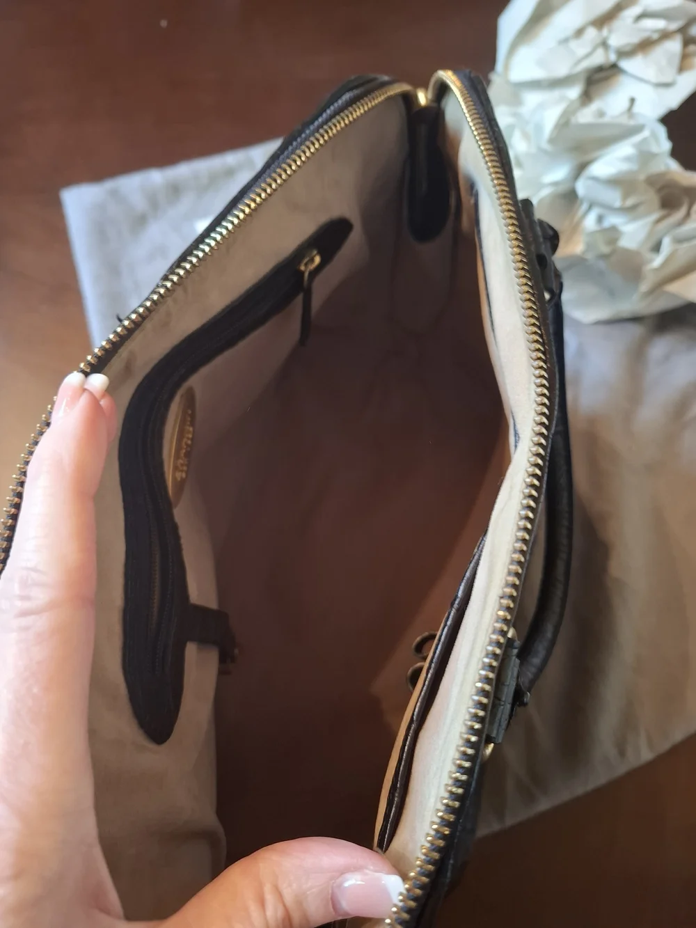 Rare Brahmin Brown & Black Croc-Embossed Satchel with Matching Wallet